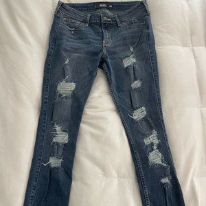 Hollister super skinny ripped jeans